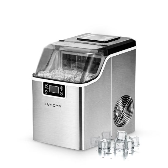 Picture of EUHOMY Ice Cube Maker Machine Countertop, 45Lbs/Day 24 Pcs Ready in 13 Mins, Self-Cleaning