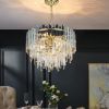 Picture of Aheylity Crystal Chandelier Lighting Modern Gold