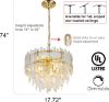 Picture of Aheylity Crystal Chandelier Lighting Modern Gold