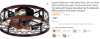 Picture of Caged Ceiling Fans with Lights Black, 20 inch Flush Mount 