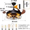 Picture of Ohniyou Retractable Blades Ceiling Fan with Lights and Remote