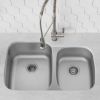 Picture of Kraus  32 inch Undermount 60/40 Double Bowl  Stainless Steel Kitchen Sink