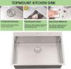 Picture of  Kitchen Sink, 31"x20"x10" Drop In Sink 16 Gauge Stainless Steel Single Bowl
