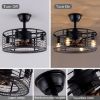 Picture of 20" Cage Ceiling Fan Light with Light and Remote Control 
