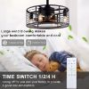 Picture of 20" Cage Ceiling Fan Light with Light and Remote Control 