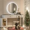 Picture of Keonjinn 24 Inch LED Round Bathroom Mirror with Lights 