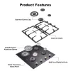 Picture of Gas Cooktop 24in Dual Burners Stainless steel