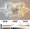 Picture of BOMIFANL Ceiling Fans with Lights,34" Crystal Ceiling Fan,6-Speed Low Profile Ceiling Fan, Dimmable LED Fan