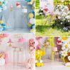 Picture of Cylinder Pedestal Stands 3PCS Display Round Decor Backdrop Dessert Table Pillars for Party 