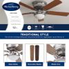 Picture of Harbor Breeze Armitage 52-in Brushed Nickel with Toffee/Cocoa Blades LED Indoor Flush Mount Ceiling Fan with Light (5-Blade)