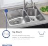 Picture of Dayton 22-GAUGE Stainless Steel 33"x22"x7", 4-Hole Equal Double Bowl Drop-in Sink