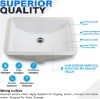 Picture of Bathroom Sink Undermount Rectangle White Ceramic Sink for Bathroom with Overflow Vanity Sink