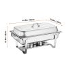 Picture of VEVOR 4-Pack Rectangle Chafing Dish Set with Full-Size 8Qt Pan Frame Fuel Holder