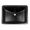 Picture of Aluminum Hand Hammered Venetian Dual Mount Bathroom Vanity Sink 21", Black ($140 on Amazon)