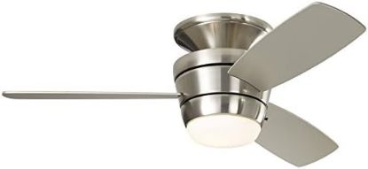 Picture of Harbor Breeze Mazon 44" ($141 on Amazon), Brushed Nickel Flush Mount with Light Kit and Remote (3-Blade)