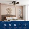 Picture of Harbor Breeze Centreville 42" Oil-Rubbed Bronze with Auburn/Mink Blades LED Flush Mount Ceiling Fan with Light (5-Blade)